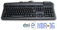 Teclado C3PO KBR-36 negro con lector y grabador de tarjetas inteligentes USB (KBR36 NEGRO) outlet ltimas unidades